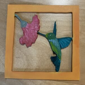 Hummingbird and Flower Panel