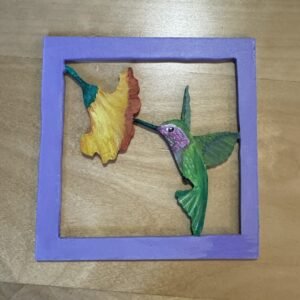 Hummingbird and Flower Panel